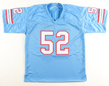 Robert Brazile Signed Jersey Inscribed "HOF 18", "7x PB" & "Dr. Doom" (Auth. Ink) - Houston Oilers