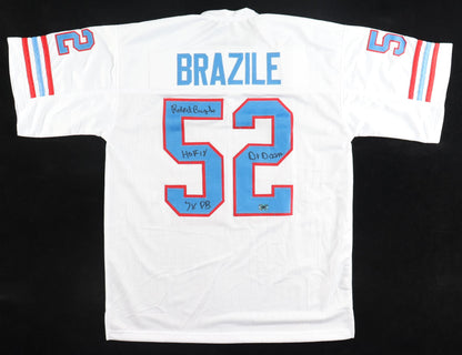 Robert Brazile Signed Jersey Inscribed "HOF 18", "7x PB" & "Dr. Doom" (Wilder Side of Sports)