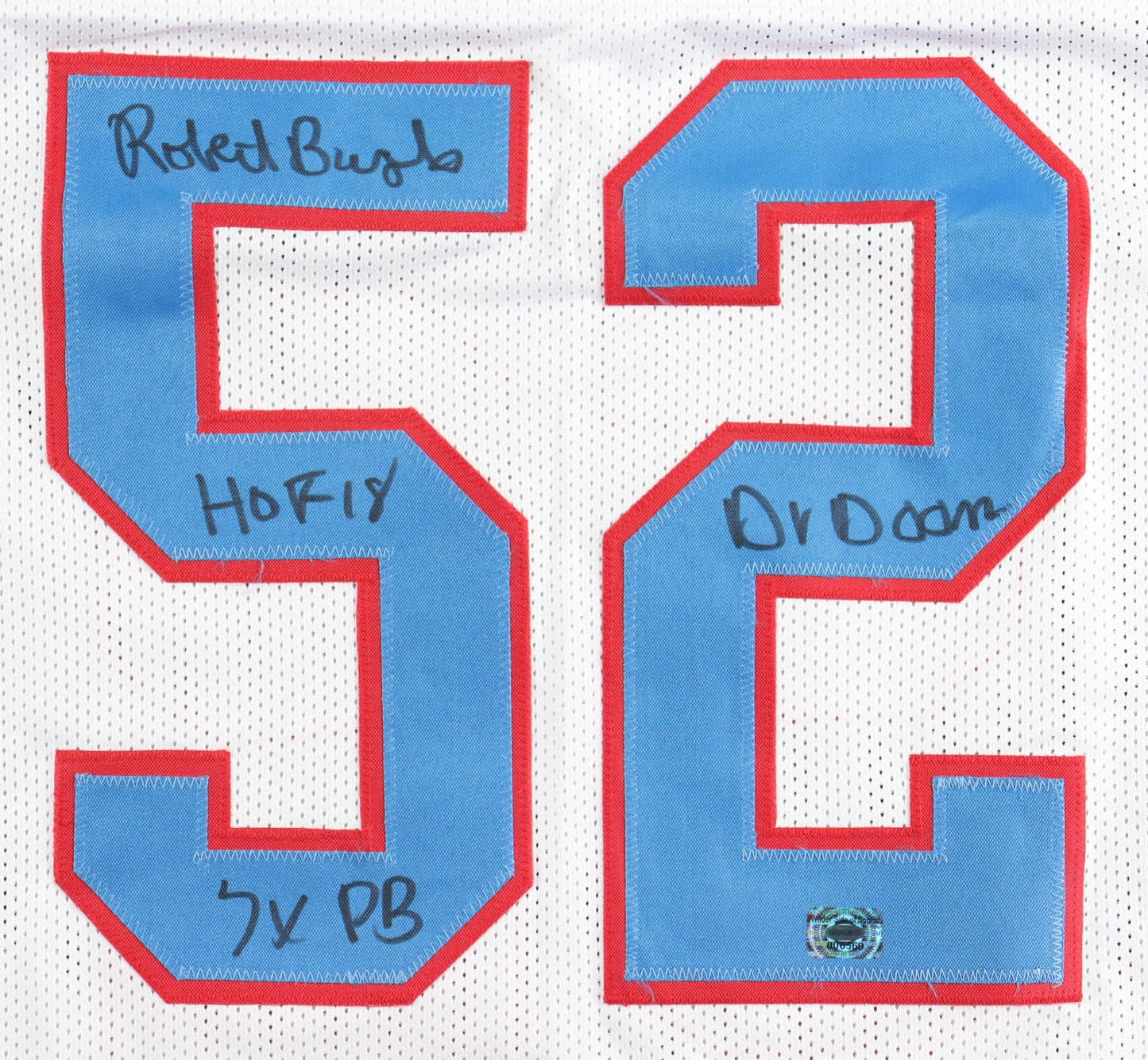 Robert Brazile Signed Jersey Inscribed "HOF 18", "7x PB" & "Dr. Doom" (Wilder Side of Sports)