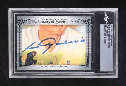 Luis Aparicio 2014 Leaf Cut Signature Hall of Fame History of Baseball #NNO (Leaf)