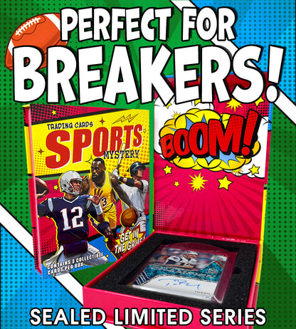 NEW PRISTINE EXCLUSIVE! Triple Threat Football Auto/Relic/Case Hit BOOM BOX, Series 1 Mystery Box!