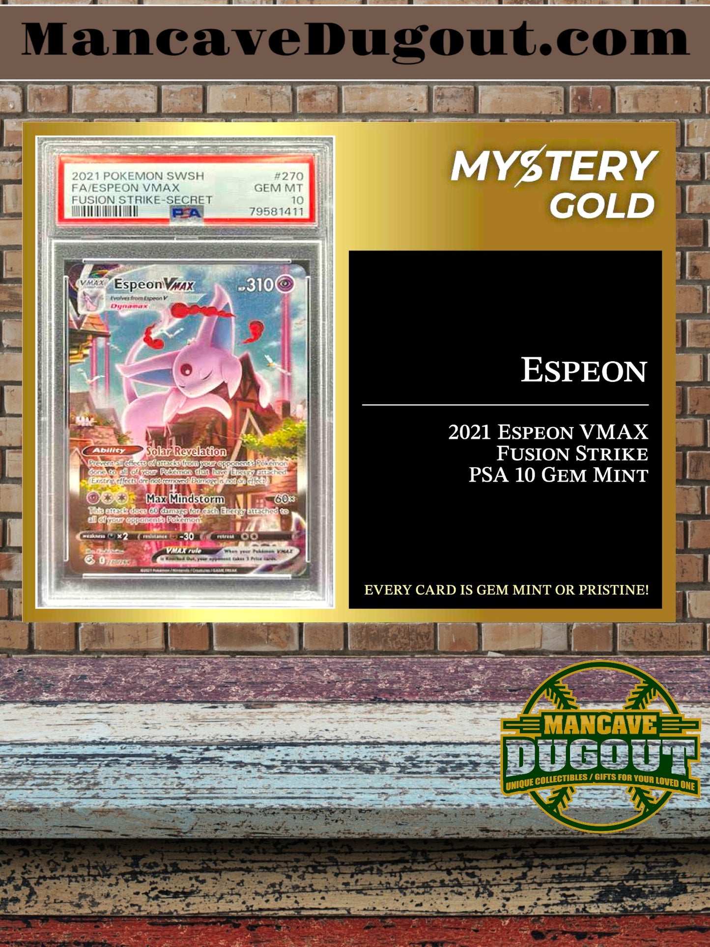 Mystery Gold Presents Poke Gems Series 1 Mystery Box Pokemon Pack - Contains 1 PSA/BGS/CGC Gem Mint Or Pristine