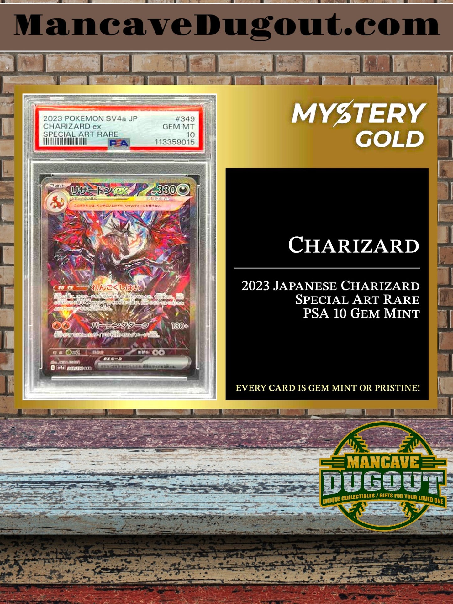 Mystery Gold Presents Poke Gems Series 1 Mystery Box Pokemon Pack - Contains 1 PSA/BGS/CGC Gem Mint Or Pristine