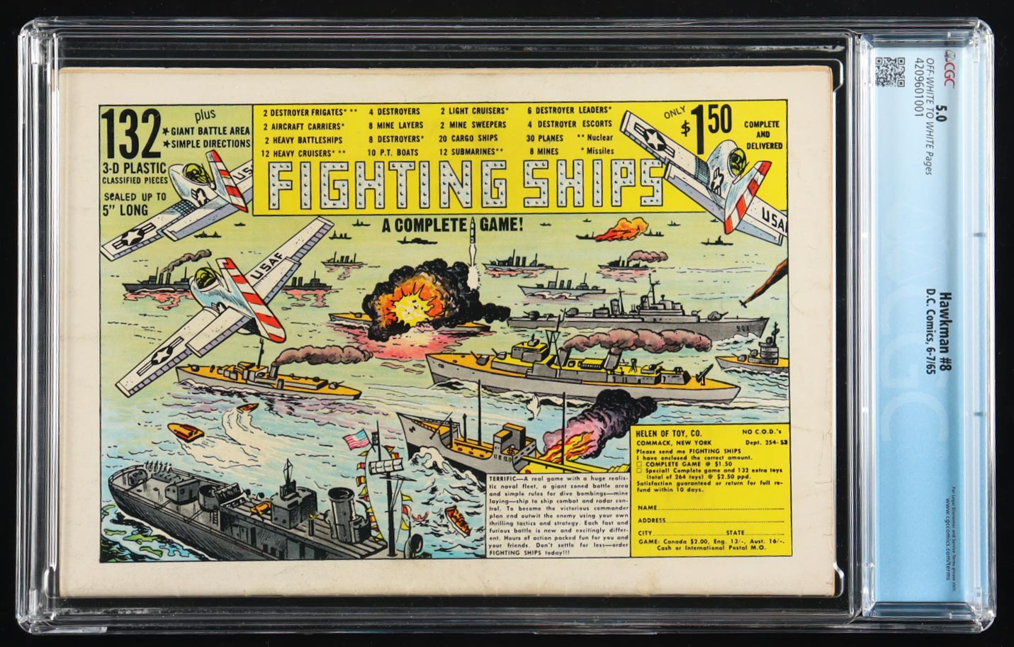 1965 "Hawkman" Issue #8 DC Comic Book (CGC 5.0)