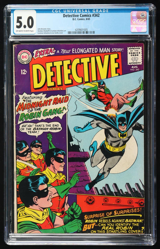 1965 "Detective Comics" Issue #342 DC Comic Book (CGC 5.0)