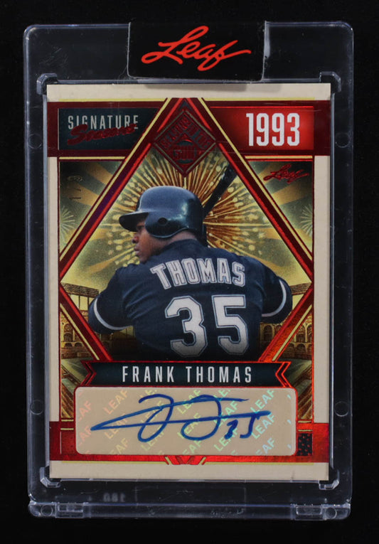 Frank Thomas 2025 Leaf Seasons in the Sun Signature Season Red #SSEFT1 #1/3