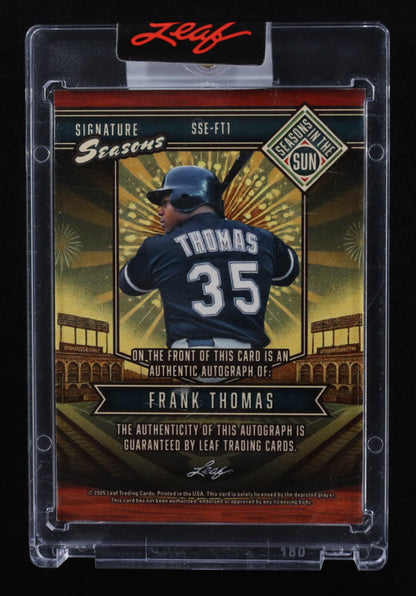 Frank Thomas 2025 Leaf Seasons in the Sun Signature Season Red #SSEFT1 #1/3