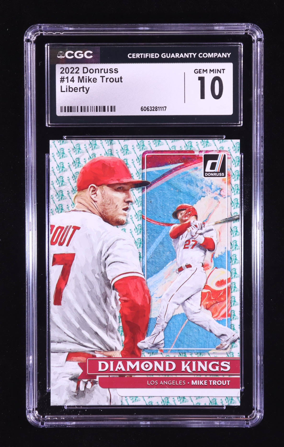 Mike Trout 2022 Donruss Liberty #14 DK (CGC 10)