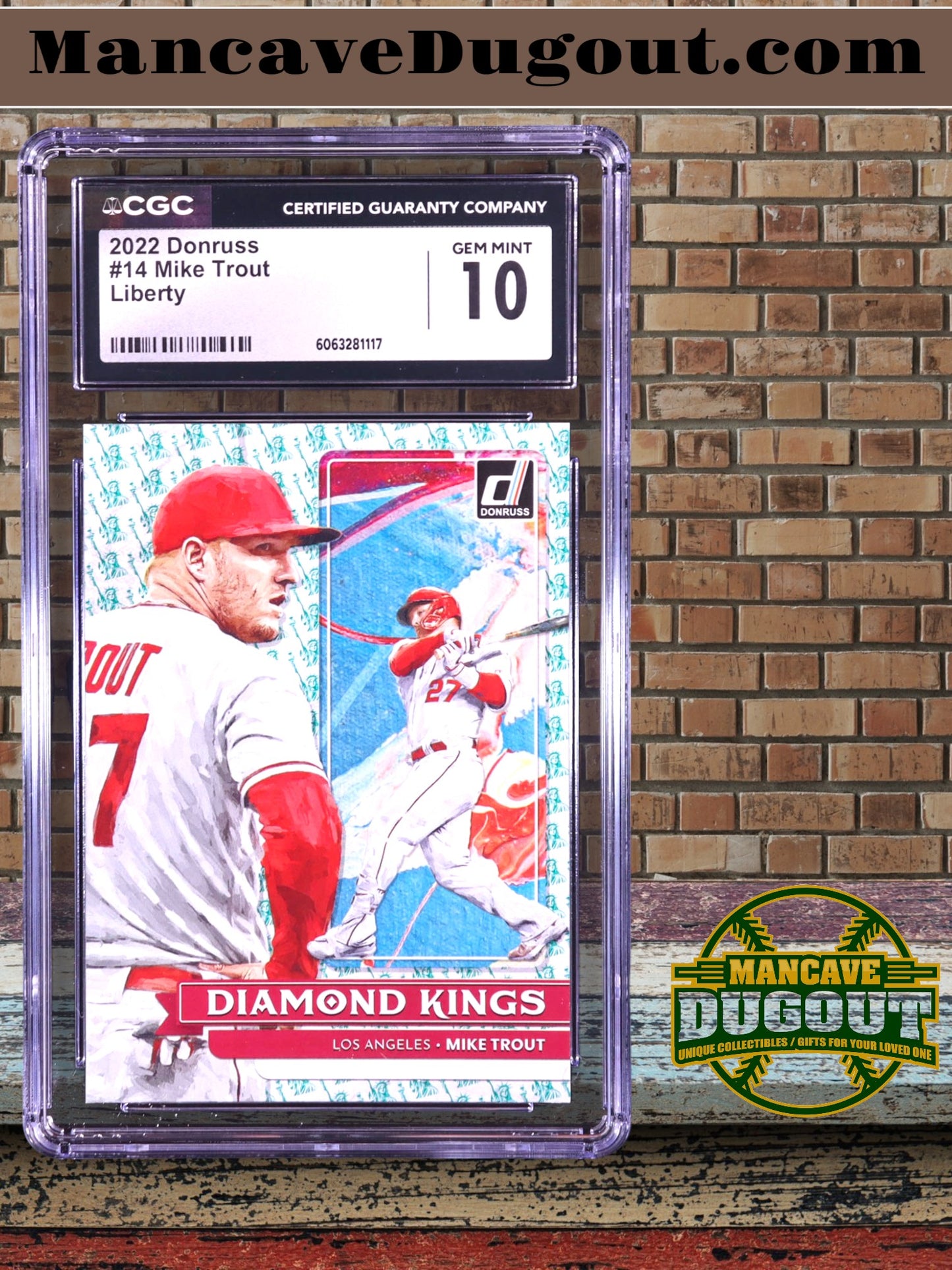 Mike Trout 2022 Donruss Liberty #14 DK (CGC 10)