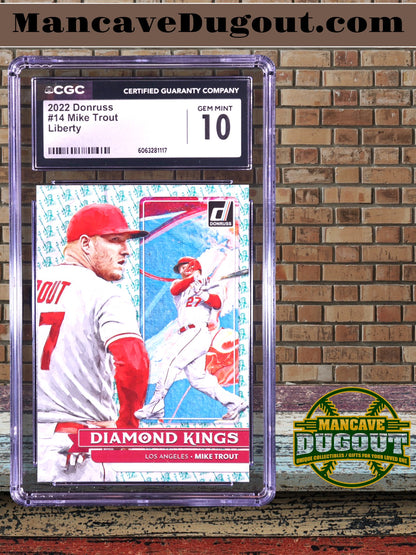 Mike Trout 2022 Donruss Liberty #14 DK (CGC 10)