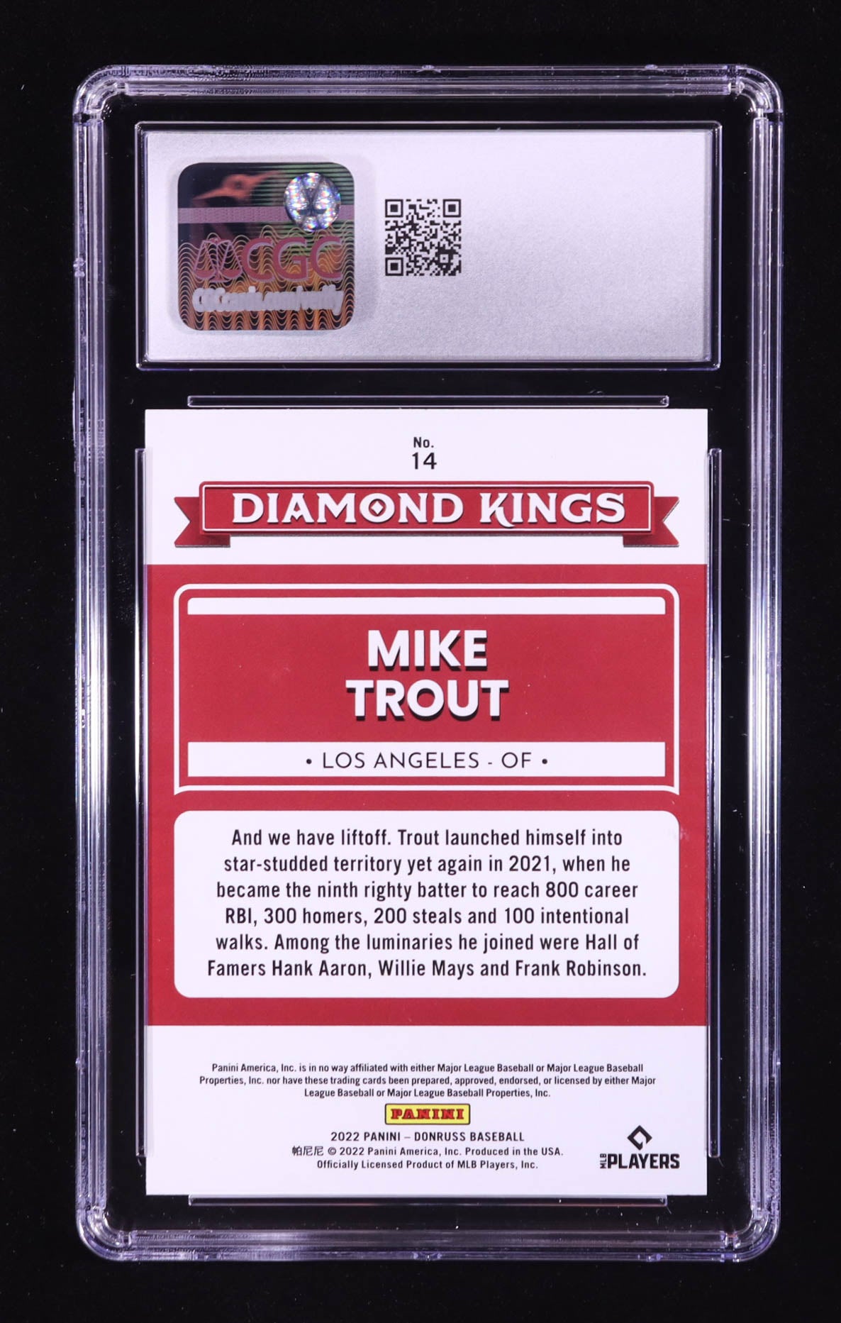 Mike Trout 2022 Donruss Liberty #14 DK (CGC 10)