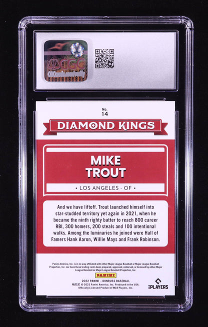 Mike Trout 2022 Donruss Liberty #14 DK (CGC 10)