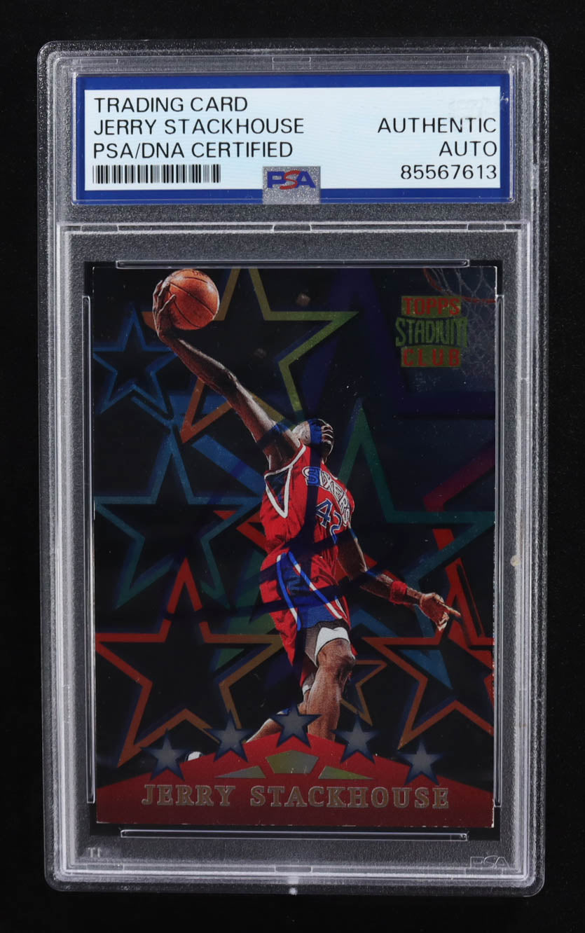 Jerry Stackhouse Signed 1996-97 Stadium Club Special Forces #SF8 (PSA)