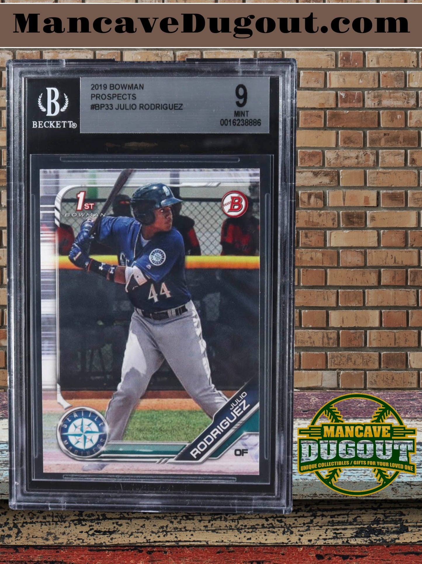 Julio Rodríguez — 2019 Bowman Prospects - Rookie Card #BP33 - BGS 9 Mint