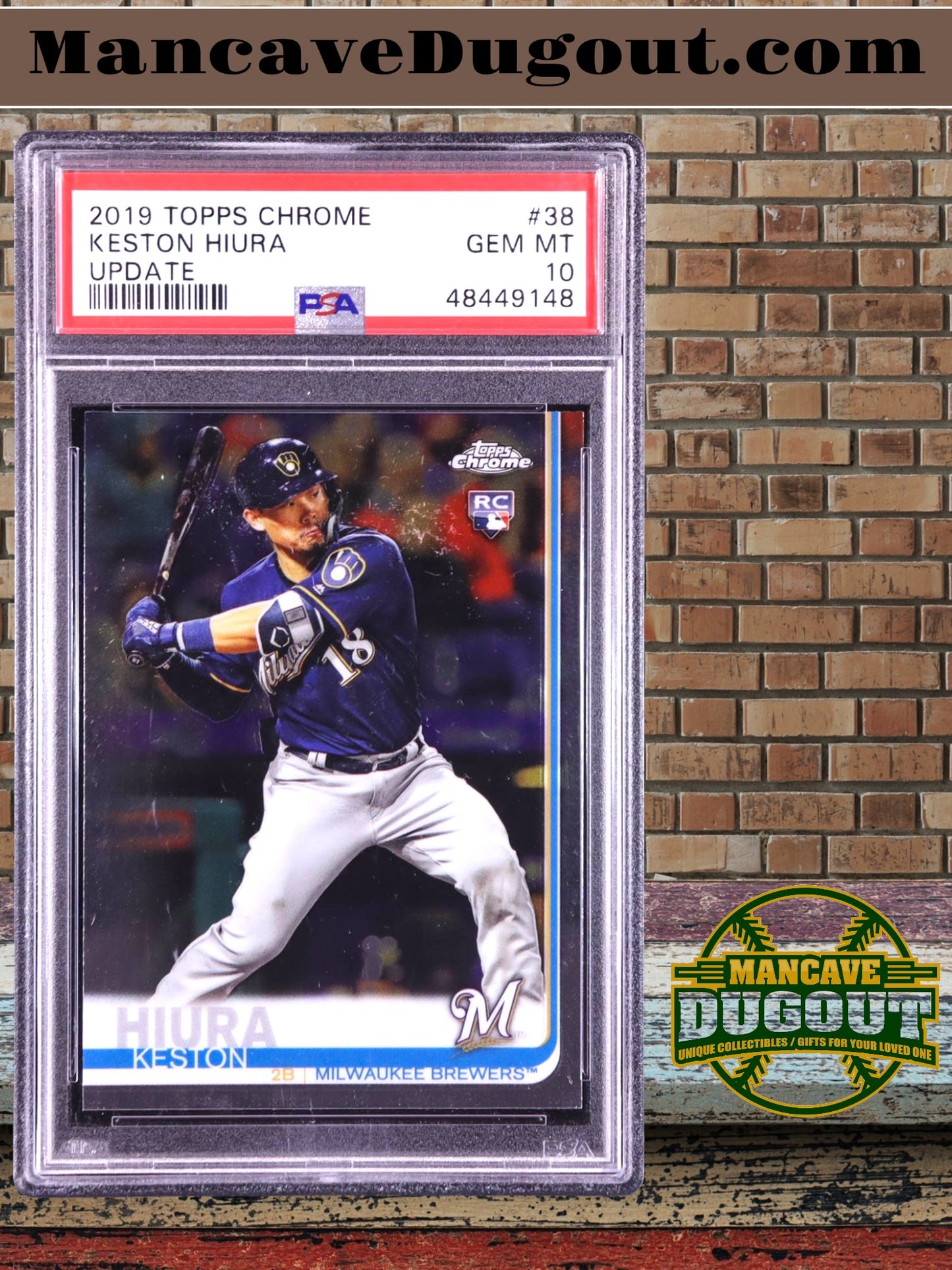 Keston Hiura — 2019 Topps Chrome Update - Rookie Card #38 - PSA 10 Gem Mint