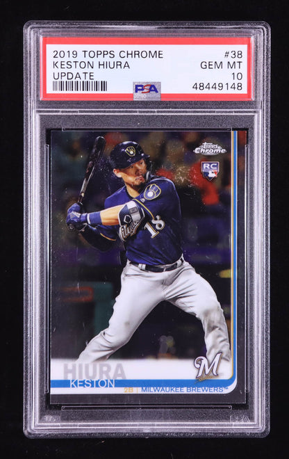 Keston Hiura — 2019 Topps Chrome Update - Rookie Card #38 - PSA 10 Gem Mint