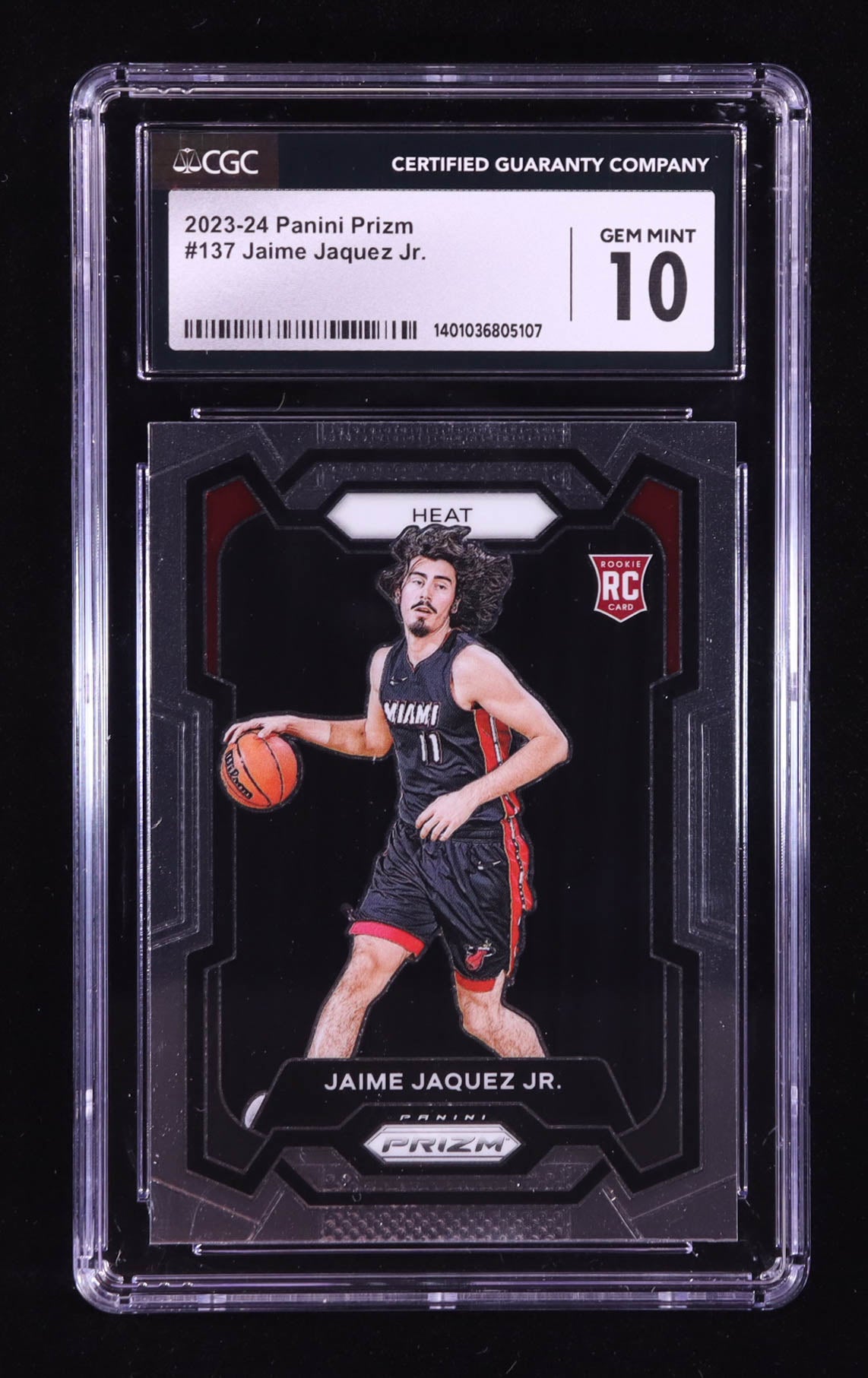 Jaime Jaquez Jr. — 2023 24 Panini Prizm - Rookie Card #137 - CGC 10 Gem Mint