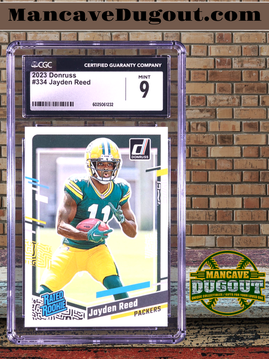 Jayden Reed — 2023 Donruss - Rated Rookie #334 — RC - CGC 9 Mint