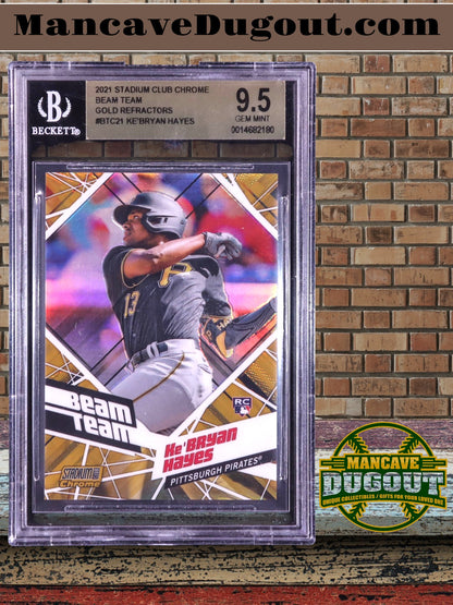 Ke'Bryan Hayes — 2021 Stadium Club Chrome - Beam Team Gold Refractors — Rookie Card #BTC21 - Serial Numbered 23/50 - BGS 9.5 Gem Mint