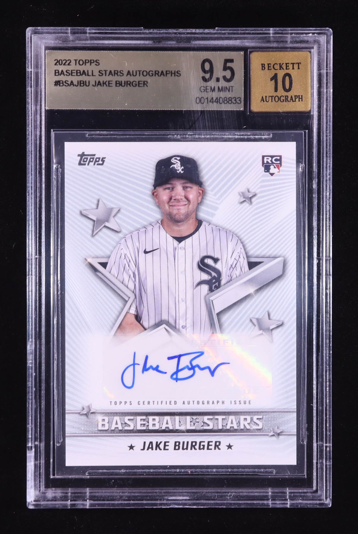 Jake Burger — 2022 Topps - Baseball Stars Autographs — Rookie Card #BSAJBU - BGS 9.5 Gem Mint | Autograph Grade 10