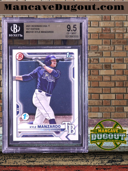 Kyle Manzardo — 2021 Bowman Draft 1st Edition - Rookie Card #BD191 - BGS 9.5 Gem Mint