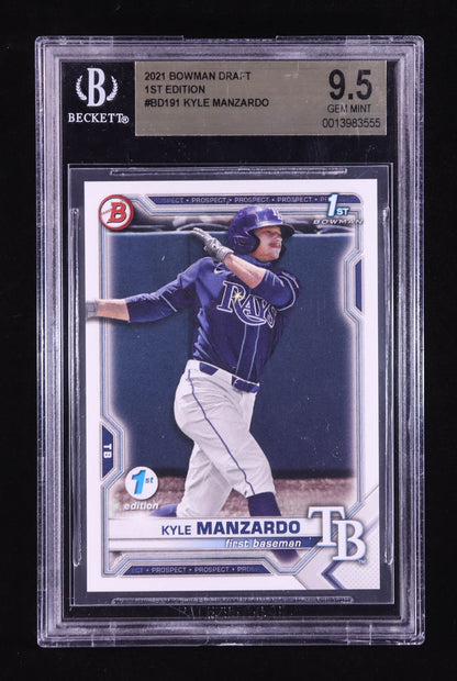 Kyle Manzardo — 2021 Bowman Draft 1st Edition - Rookie Card #BD191 - BGS 9.5 Gem Mint