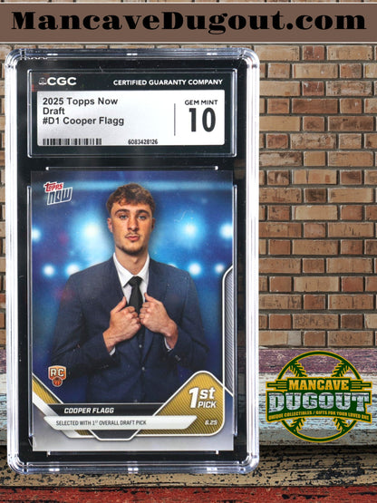 Cooper Flagg 2025 26 Topps Now #D1 RC – CGC 10 Gem Mint