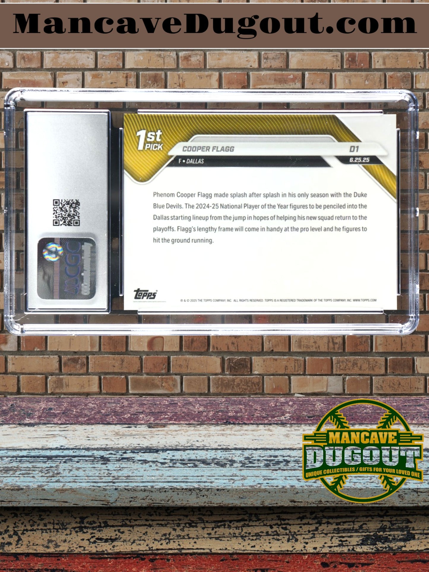 Cooper Flagg 2025 26 Topps Now #D1 RC – CGC 10 Gem Mint