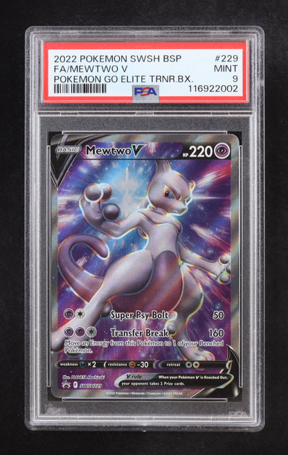 Mewtwo V 2019-22 Pokemon Sword and Shield Black Star Promos #SWSH229 (PSA 9)