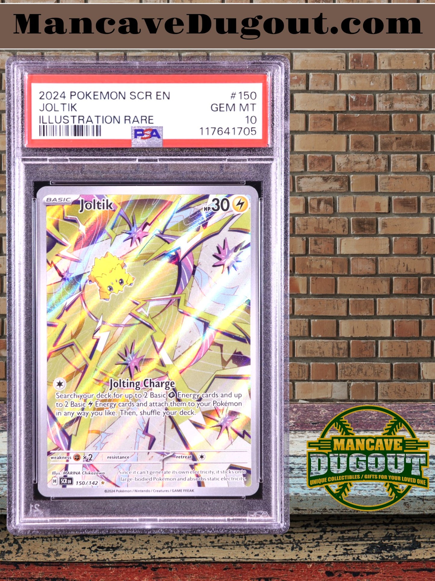 Joltik 2024 Pokemon Stellar Crown #150 Holo (PSA 10)