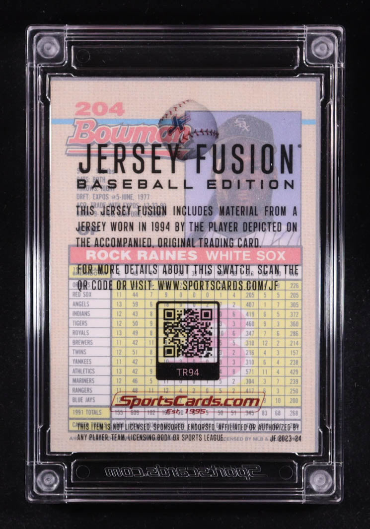 Tim Raines 2023 Jersey Fusion Game Used Jumbo Swatch #TR94 #8/10