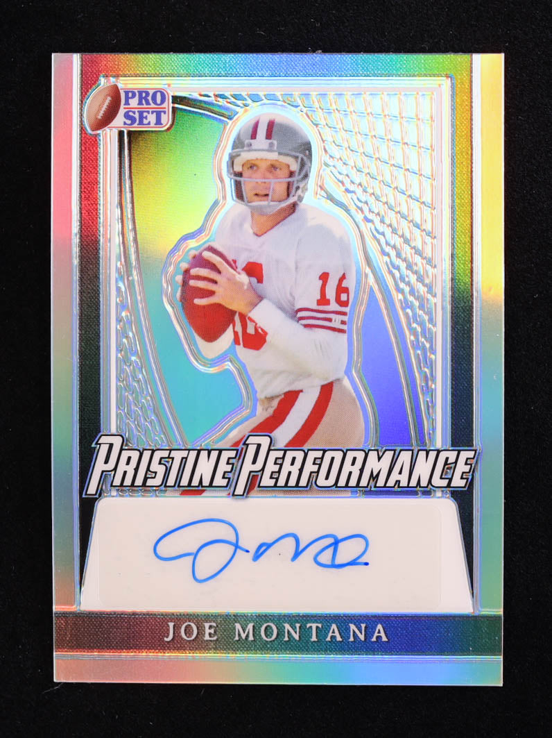 Joe Montana 2024 Leaf Metal Legacy Collection "Pristine Performance" #PP-JM6 Autograph Silver Prismatic SP Variation #/35
