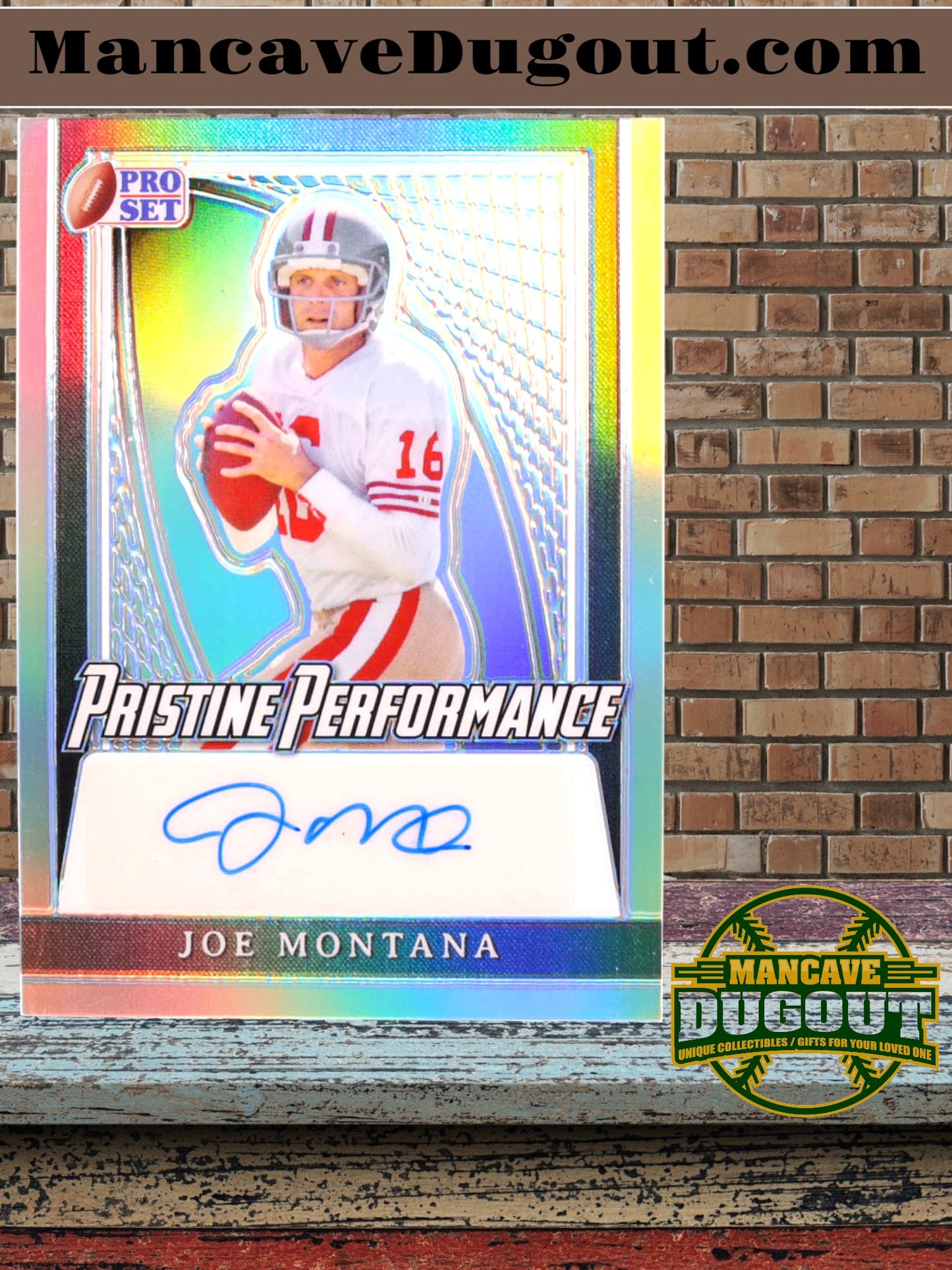 Joe Montana 2024 Leaf Metal Legacy Collection "Pristine Performance" #PP-JM6 Autograph Silver Prismatic SP Variation #/35