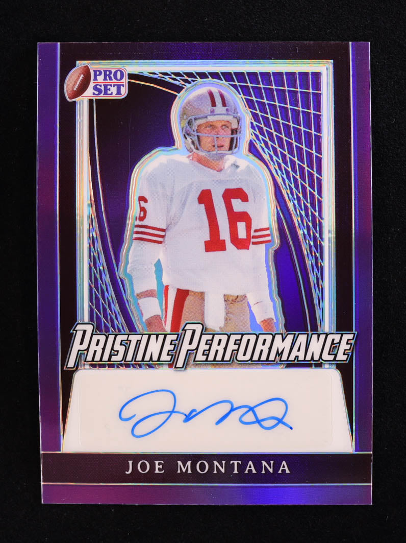 Joe Montana 2024 Leaf Metal Legacy Collection "Pristine Performance" #PP-JM5 Autograph Purple-6/10