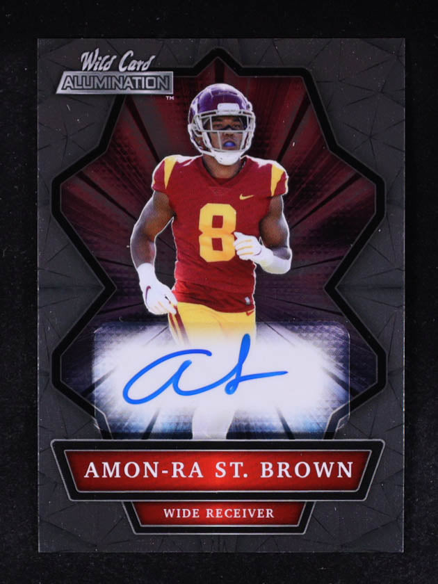 Amon-Ra St. Brown 2021 Wild Card Alumination Autograph #ABC-A RC