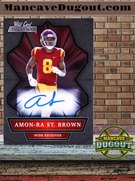 Amon-Ra St. Brown 2021 Wild Card Alumination Autograph #ABC-A RC