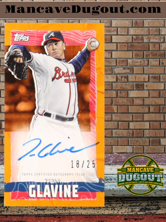 Tom Glavine 2023 Topps Rip Autographs Orange #TRATG #18 of 25