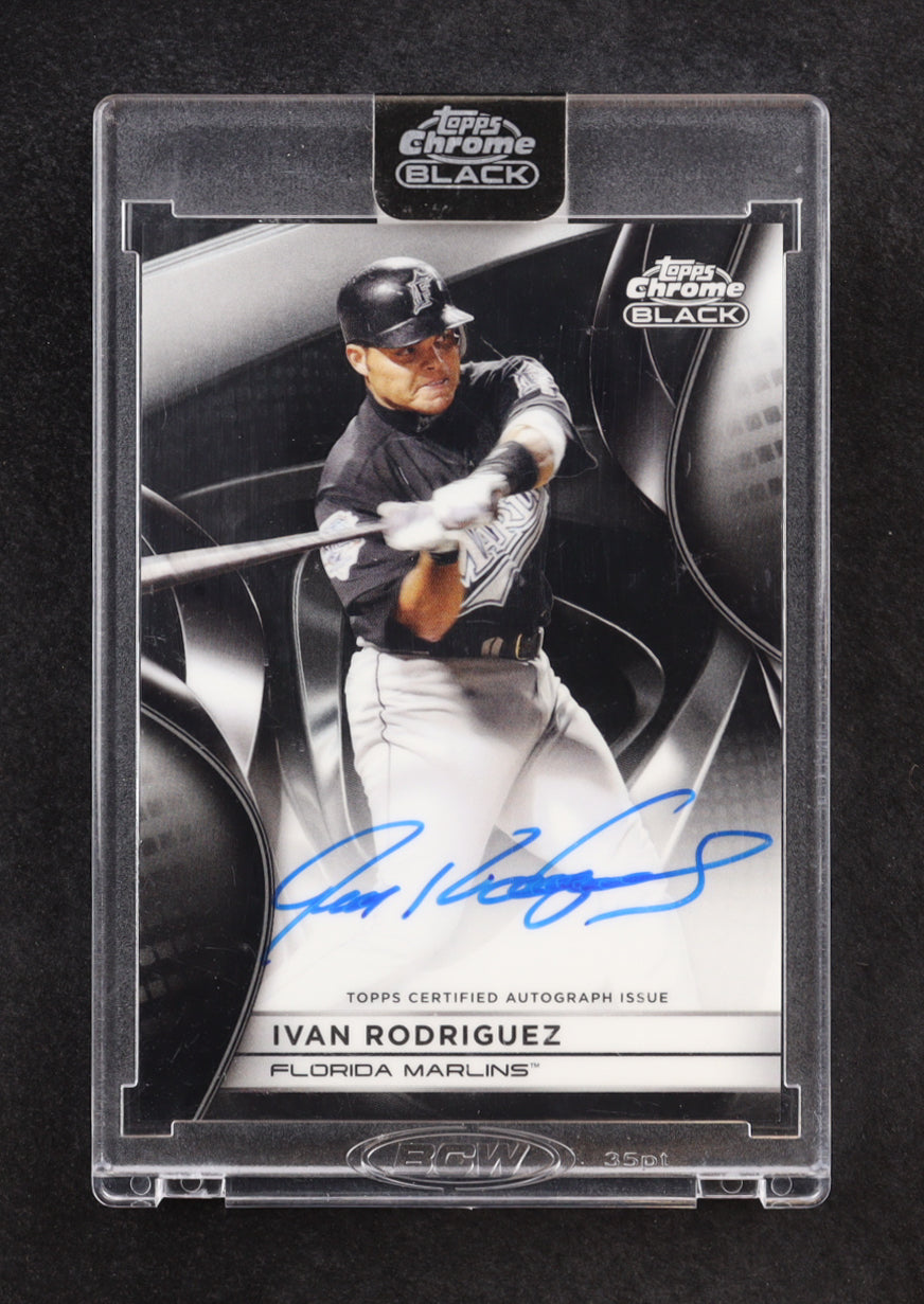 Ivan Rodriguez 2025 Topps Chrome Black Autographs #CBAIR