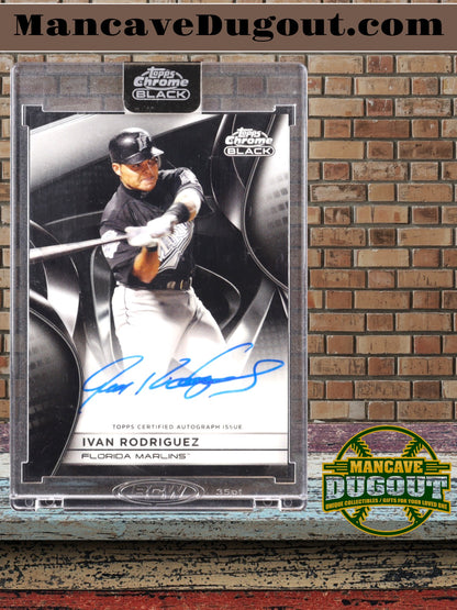 Ivan Rodriguez 2025 Topps Chrome Black Autographs #CBAIR