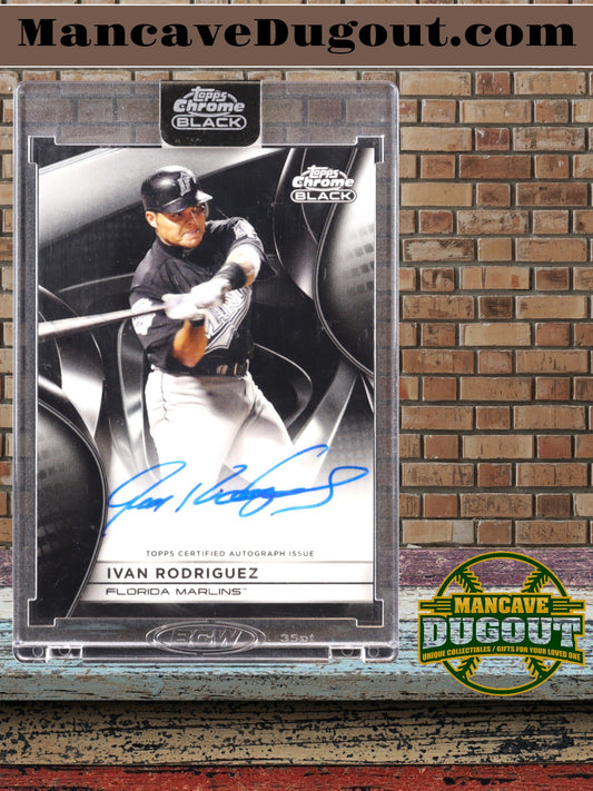 Ivan Rodriguez 2025 Topps Chrome Black Autographs #CBAIR