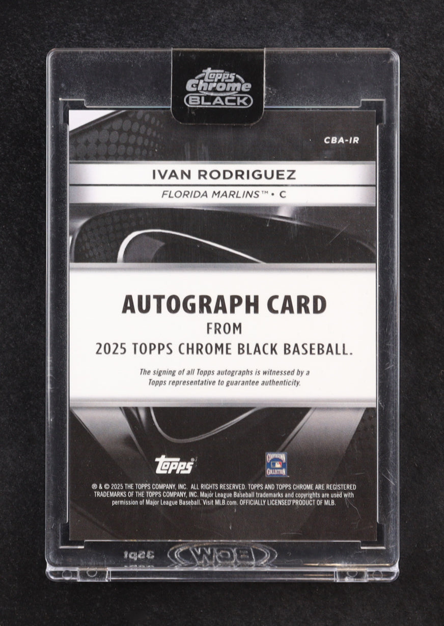 Ivan Rodriguez 2025 Topps Chrome Black Autographs #CBAIR