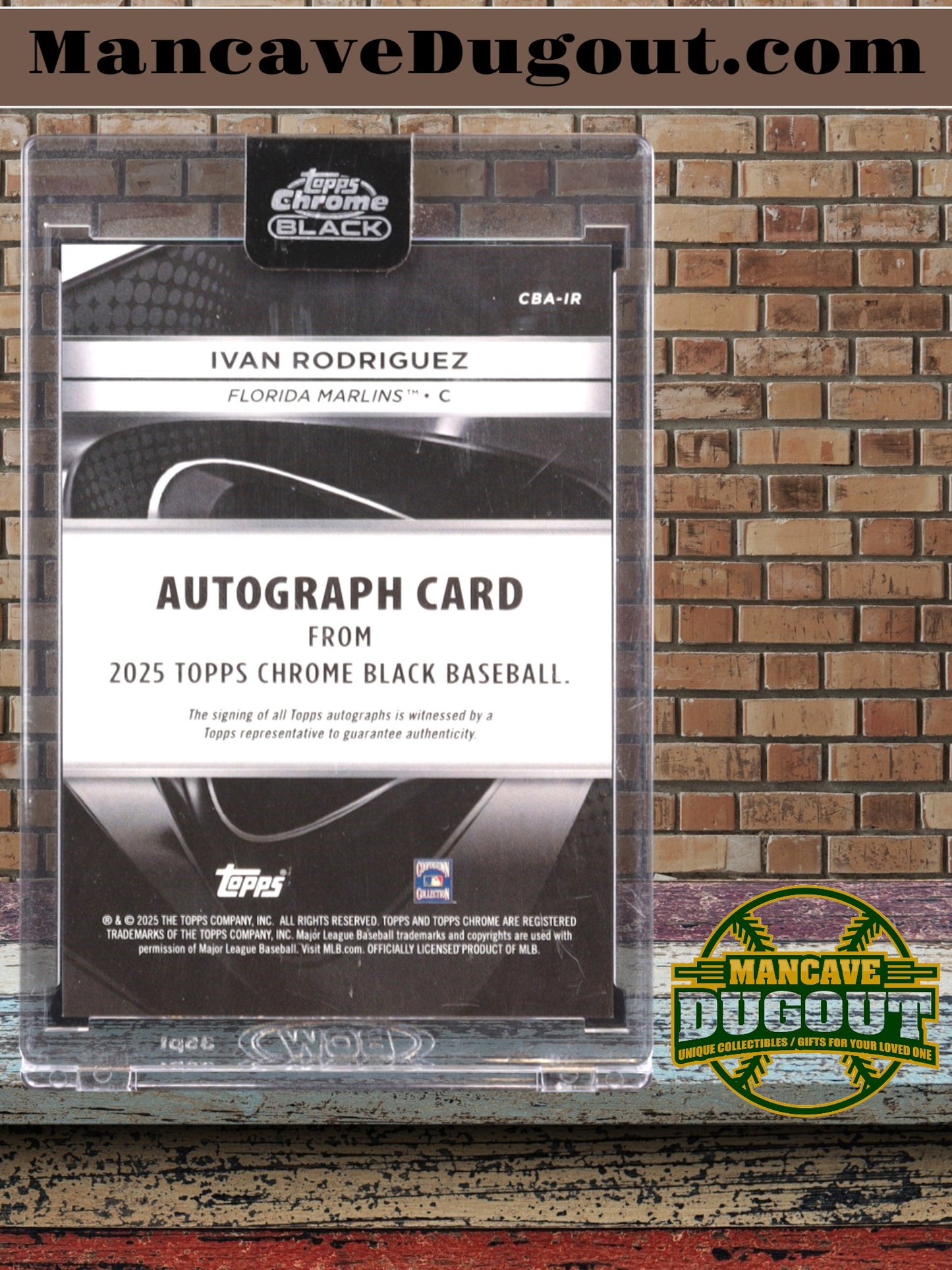 Ivan Rodriguez 2025 Topps Chrome Black Autographs #CBAIR