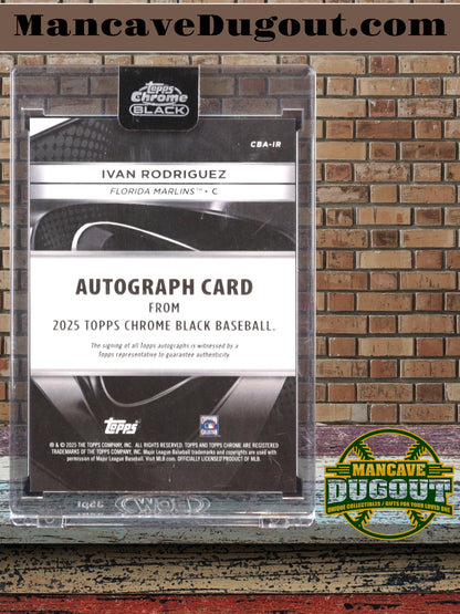 Ivan Rodriguez 2025 Topps Chrome Black Autographs #CBAIR