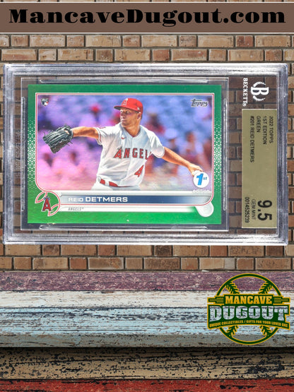 Reid Detmers 2022 Topps 1st Edition – Green - Rookie Card #201- #134/150- BGS 9.5 Gem Mint