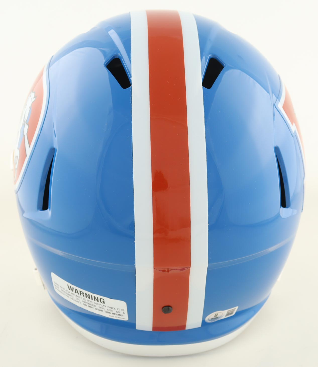 Troy Franklin Signed Broncos Full-Size Throwback Alternate Speed Helmet (Beckett)