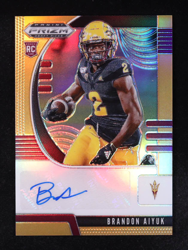 Brandon Aiyuk 2020 Panini Prizm Draft Picks Autograph Prizms Neon Orange #255 #070/149 RC