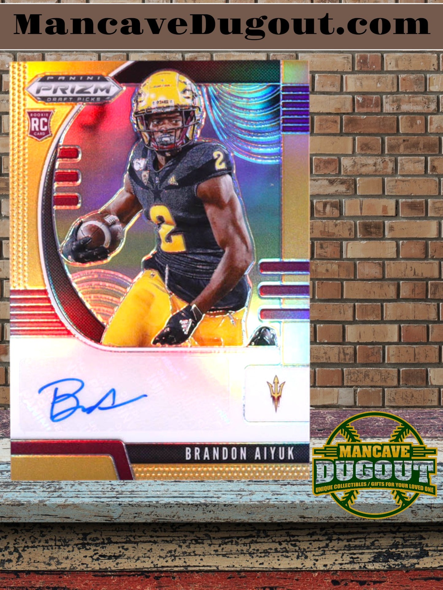 Brandon Aiyuk 2020 Panini Prizm Draft Picks Autograph Prizms Neon Orange #255 #070/149 RC