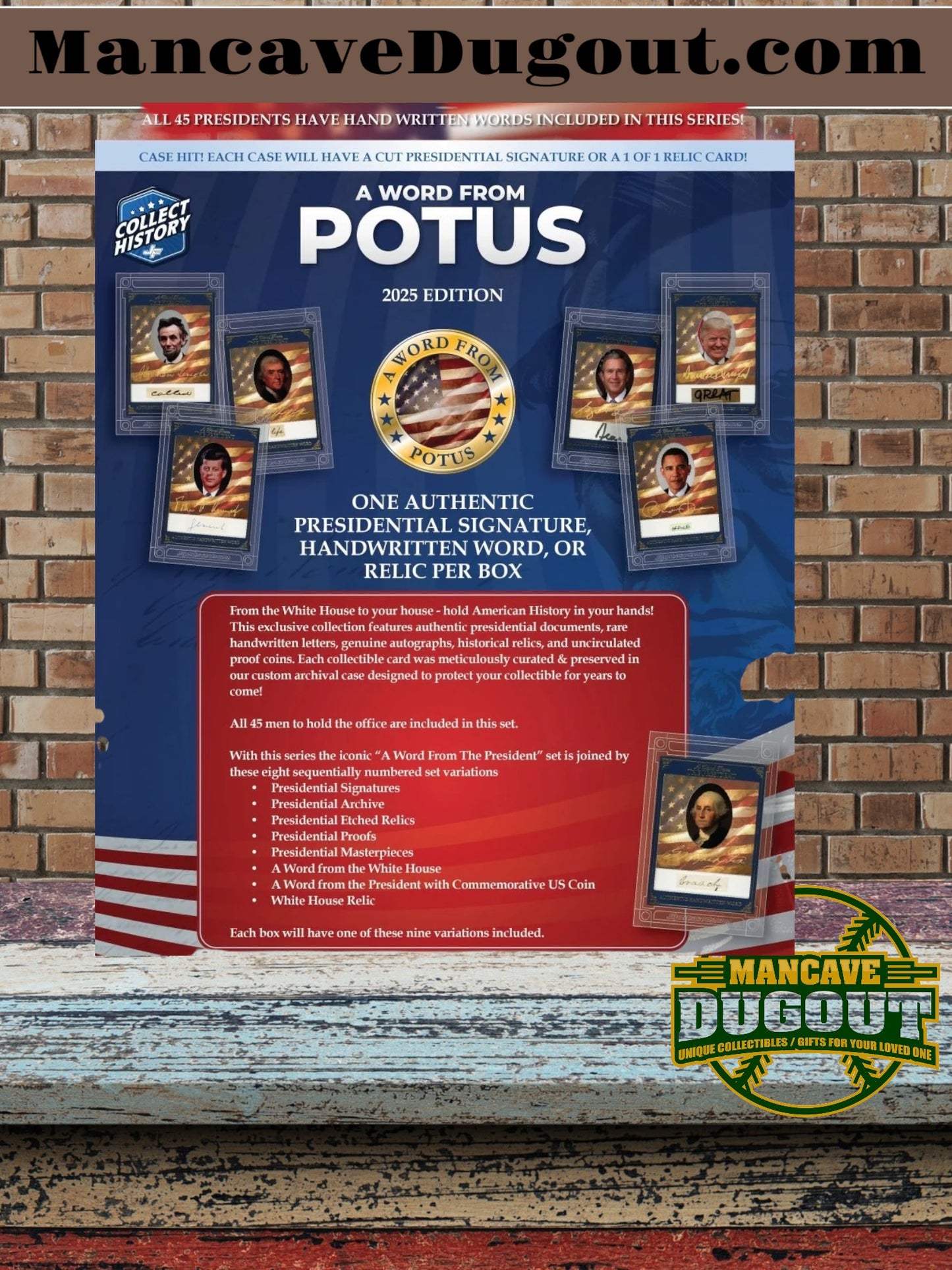 2025 Edition POTUS-"A Word From The President"- Factory Sealed Hobby Box–1 Guaranteed Hit!