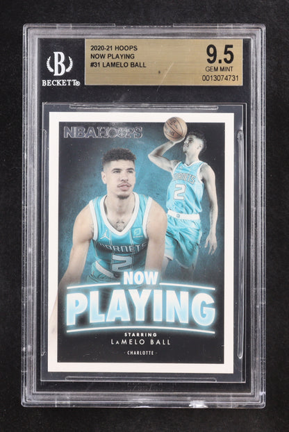 LaMelo Ball 2020 21 Hoops Now Playing - Rookie Card #31 — BGS 9.5 Gem Mint