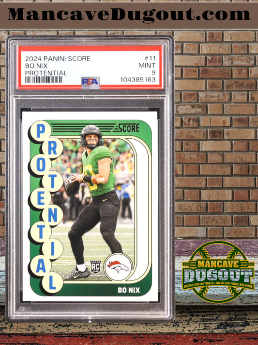 Bo Nix 2024 Score Protential #11 RC (PSA 9)